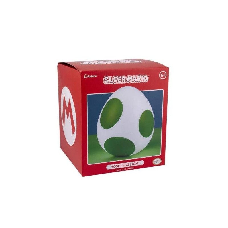 lampada a soggetto paladone super mario: yoshi uovo bianco/verde