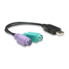 Adattatore usb a doppio ps/2