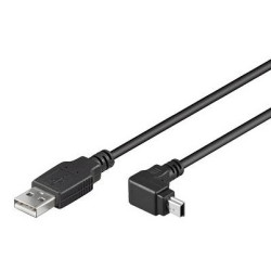Cavo usb 2.0 a maschio/mini b maschio 90? 1,8 m nero