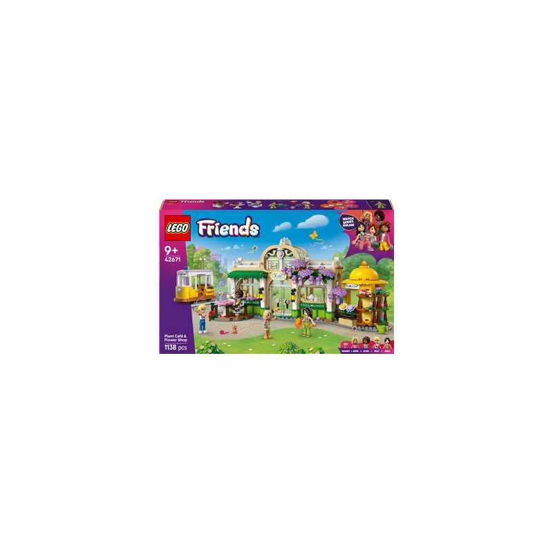 set di costruzione lego friends 42671 plant cafe' e negozio di