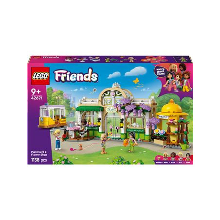 set di costruzione lego friends 42671 plant cafe' e negozio di