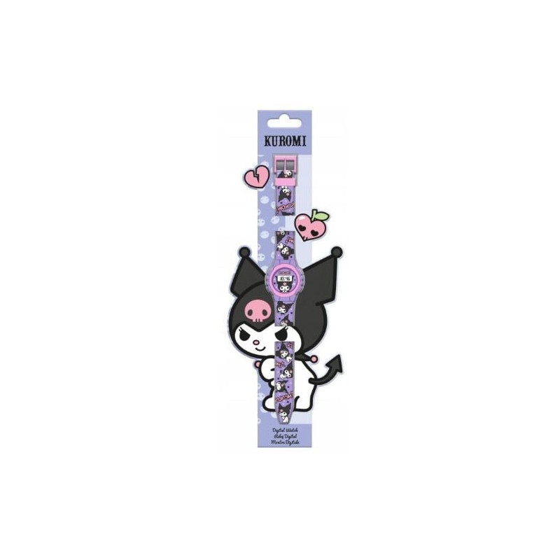 orologio digitale kids euroswan kuromi per bambini viola [w3kesz0uc091721]