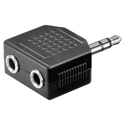 audio adapter 3,5mm stereo - 2x 3,5mm stereo st/bu [11104]