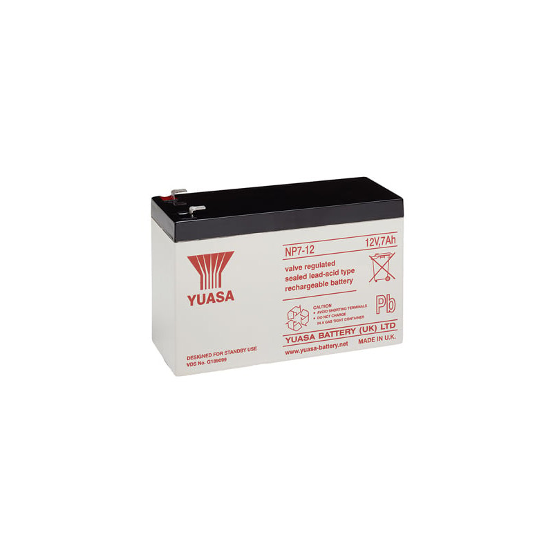 batteria yuasa al piombo-acido per ups 12 v 7 ah, np7-12l