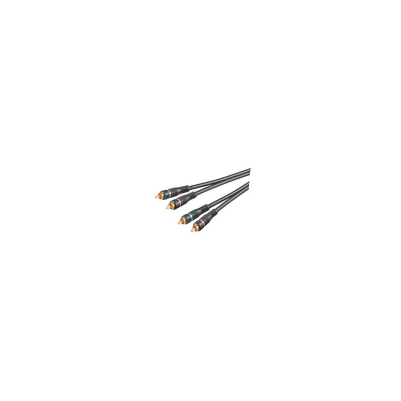 cavo audio 2rca m/m 5 mt alta qualità