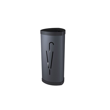 portaombrelli alba in metallo nero h60cm [pmtria2-n]
