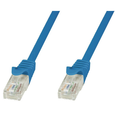 cavo di rete techly patch in cca cat.6 blu utp 20m