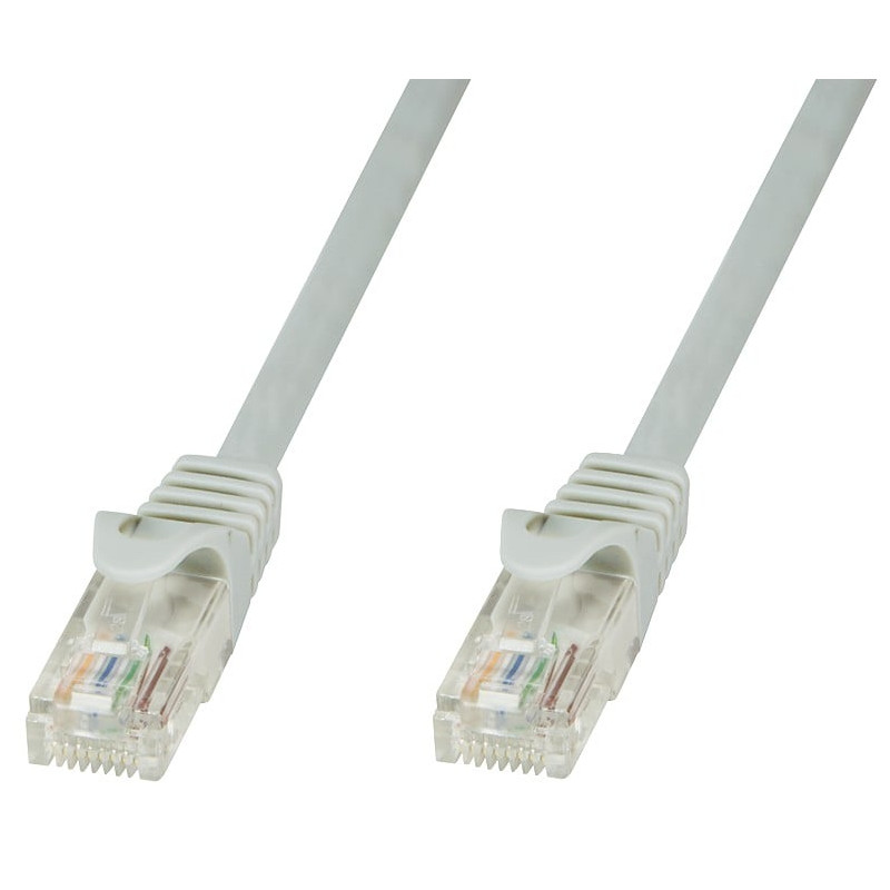 cavo di rete techly patch in cca cat.6 grigio utp 7,5m