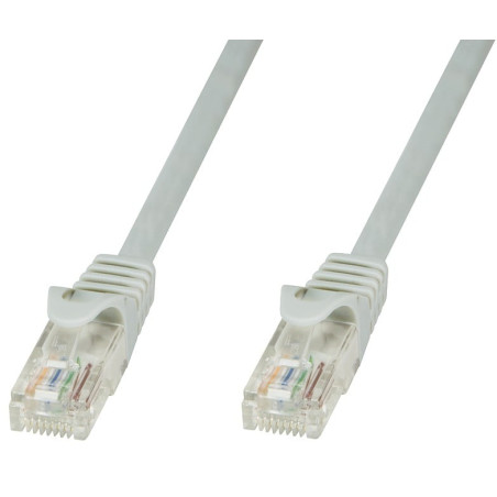 cavo di rete techly patch in cca cat.6 grigio utp 7,5m