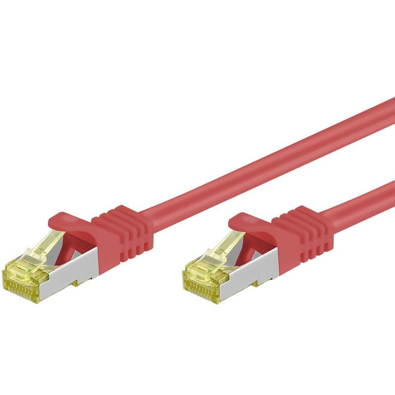 Cavo patch cat.7 plug rj45 6a s/ftp lszh 0,5m rosso