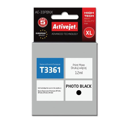 cartuccia d'inchiostro activejet ae-33pbnx per epson 33xl