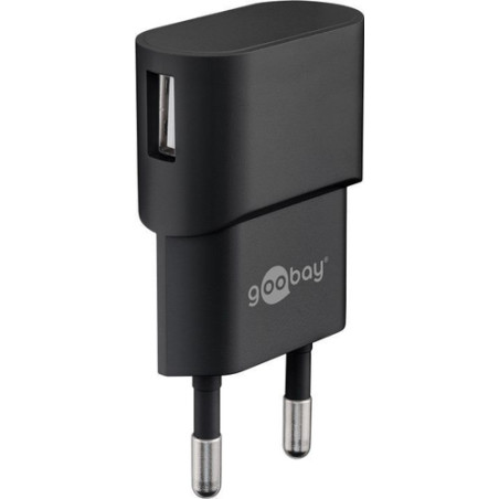 alimentatore da rete goobay 44947 1x usb port. 1.0a nero [44947]