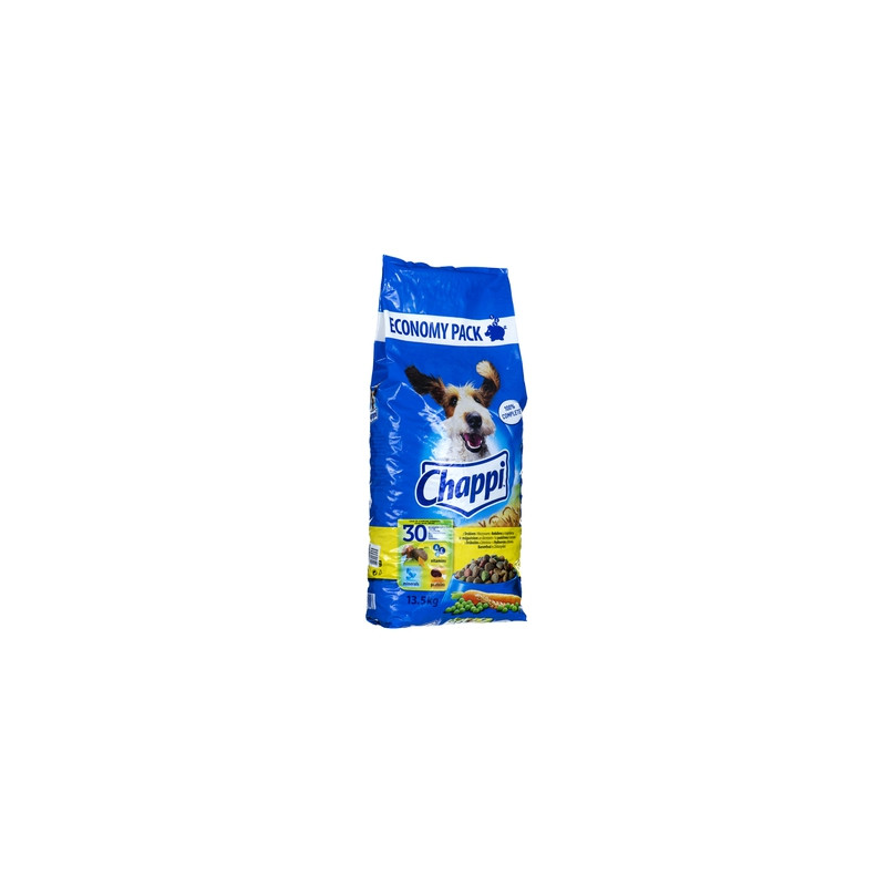 mangime completo chappi per cane con pollame e verdure 13.5kg