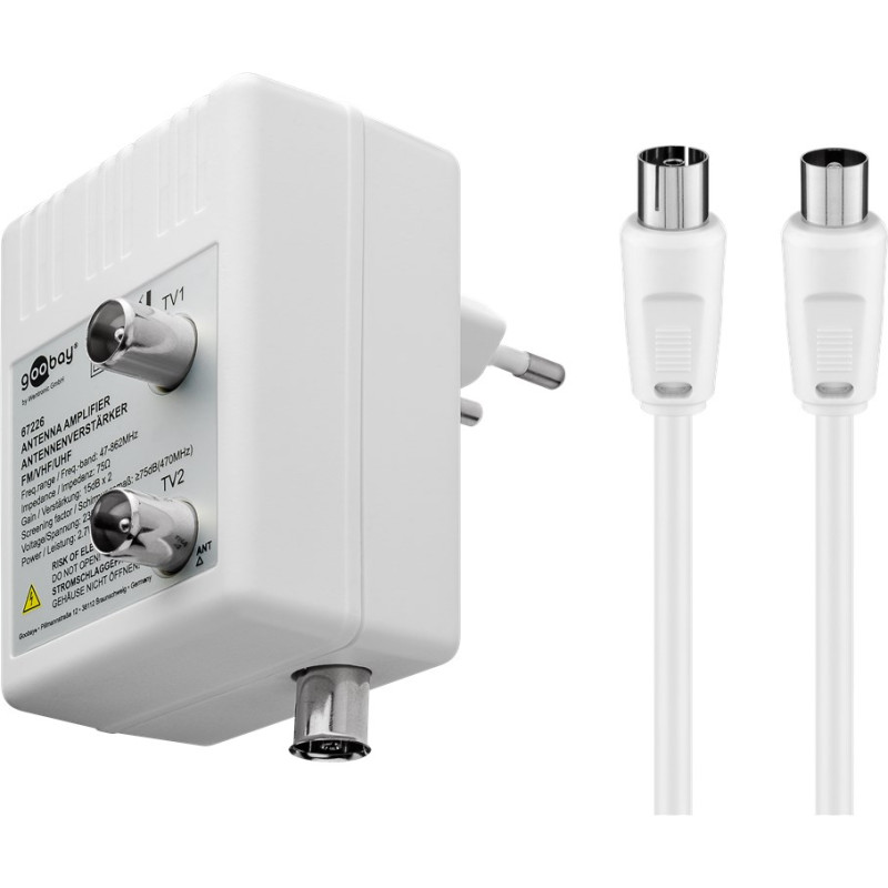amplificatore goobay per antenna dvb-t/dvb-t2/dvb-c con