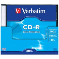 Cd-r verbatim registrabile 80 min 700 mb