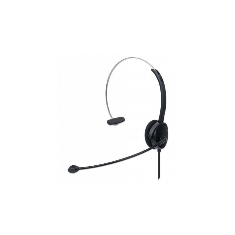 cuffie mono manhattan usb microfono flessibile nero