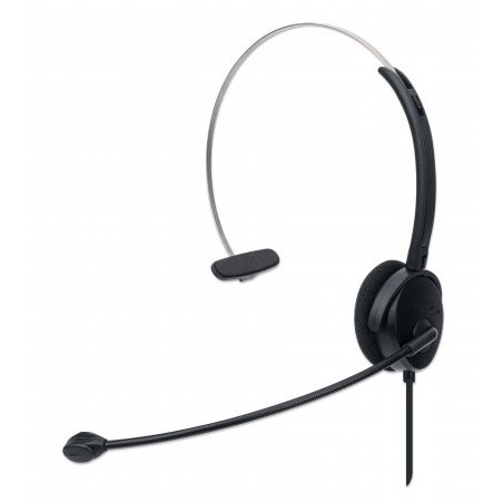 cuffie mono manhattan usb microfono flessibile nero