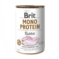 magime brit mono protein rabbit cibo umido per cani - coniglio