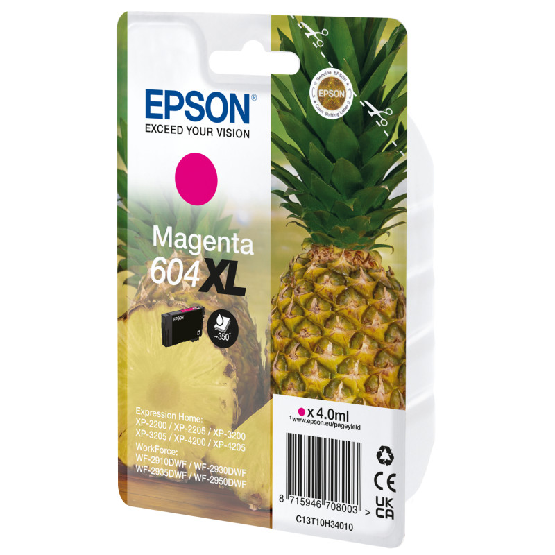 cartuccia epson 604xl ananas 350pagine/4ml/magenta