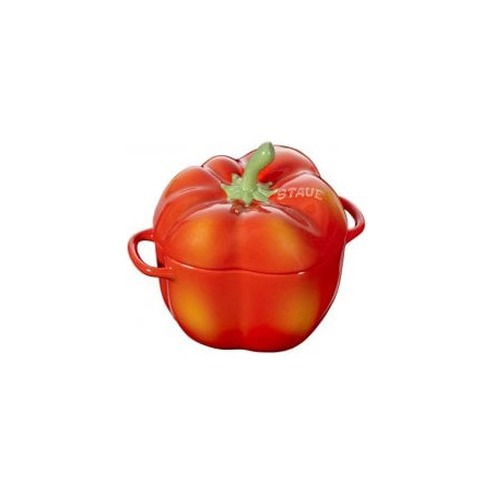 cocotte ceramica zwilling staub peper 450 ml/ 12cm rosso/arancione
