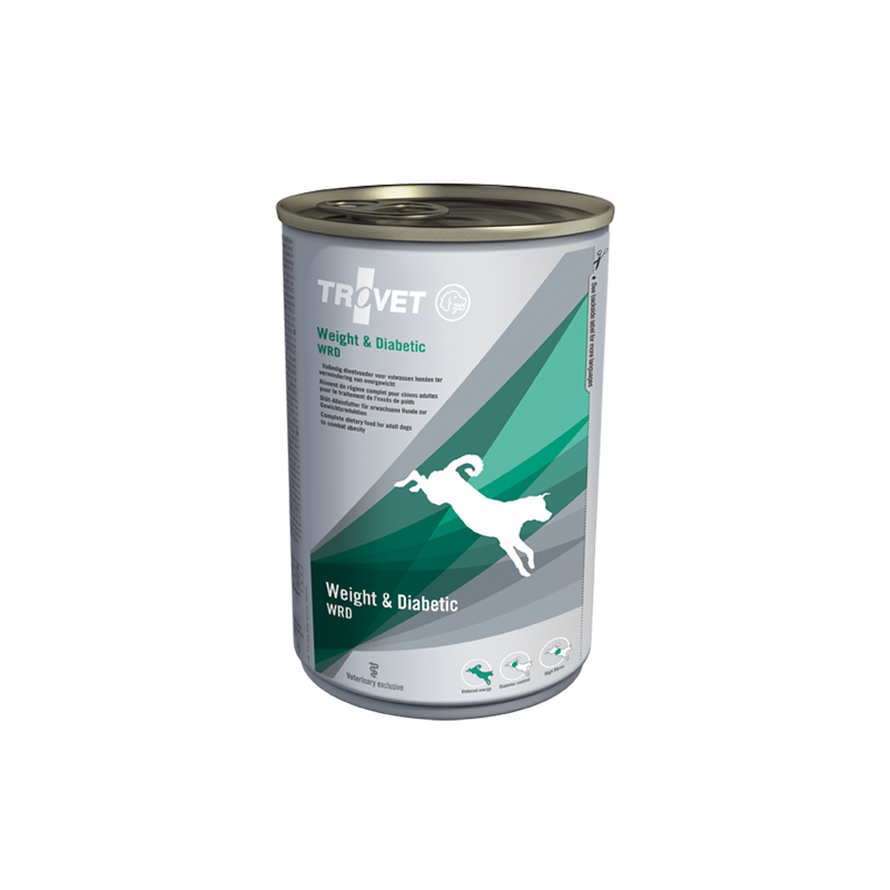 cibo dietetico trovet peso e diabete wrd umido per cani 400g