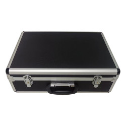 valigetta portautensili techly alluminio 460x330x150mm nero/argento