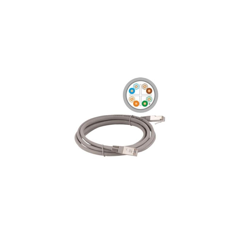 cavo di rete alantec kks6sza1.0 grigio 1m cat6 f/utp (ftp) [kks6sza1.0]