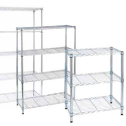 Libreria serena group a 5 piani in acciaio cromato 36x90cm -