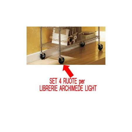 Set ruote serana group per librerie archimede light 4 ruote [o0920031]