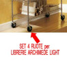 Set ruote serana group per librerie archimede light 4 ruote [o0920031]
