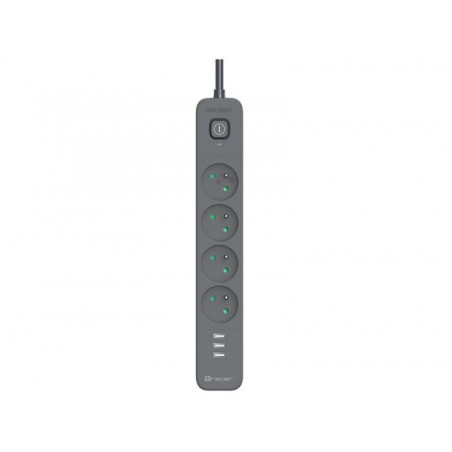 presa multipla tracer power 4prese line+ 1.5m nera [tralis47027]