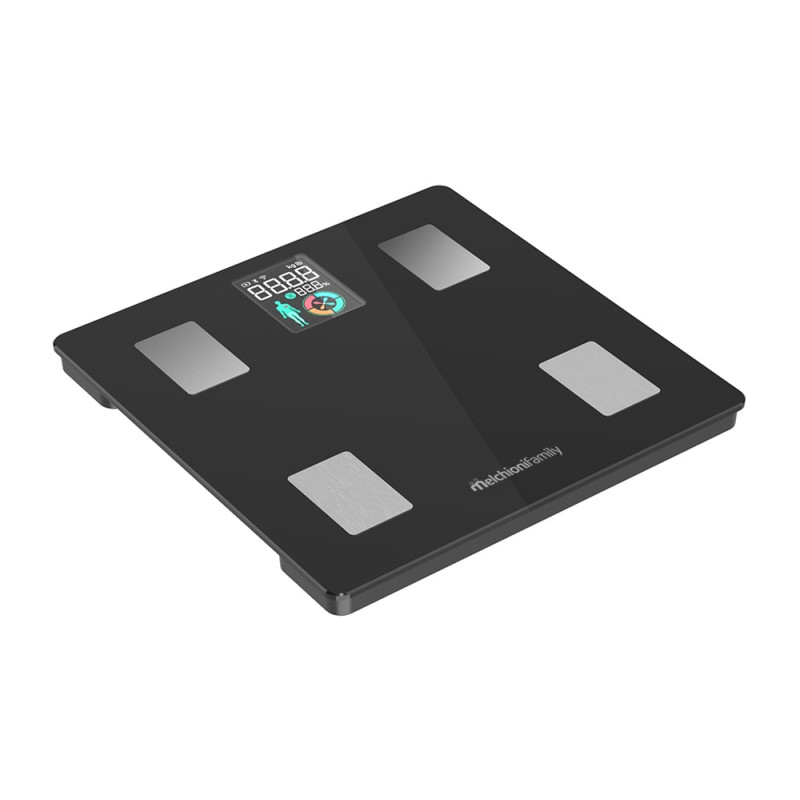 bilancia pesapersone melchioni elettronica rettangolo max 180kg nero