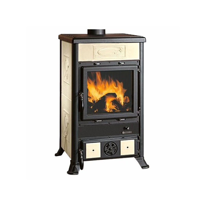 stufa a legna la nordica rossella r1 5.0 9kw classe a+ panna [7017606