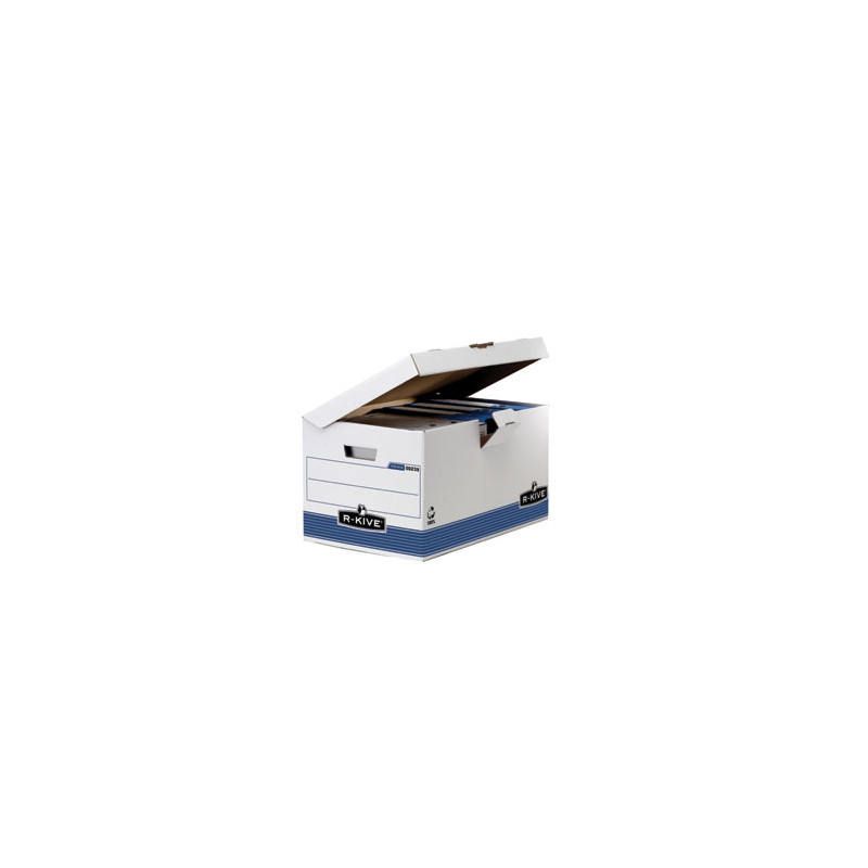 scatola archivio r-kive con coperchio a ribalta bankers box system