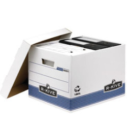 scatola archivio r-kive con coperchio a ribalta bankers box system