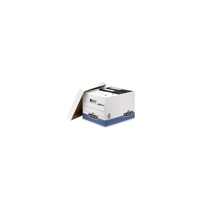 scatola archivio r-kive con coperchio a ribalta bankers box system