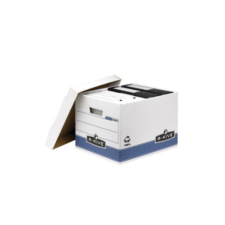 scatola archivio r-kive con coperchio a ribalta bankers box system