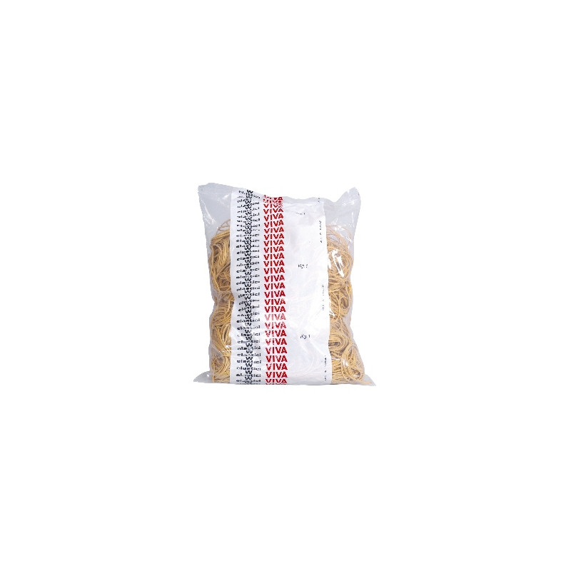 elastici per ufficio viva 1kg in busta giallo diametro 100 mm [e100]