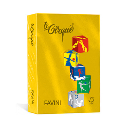 carta in risma colorata favini 500 fogli a4 80gr lecirque giallo