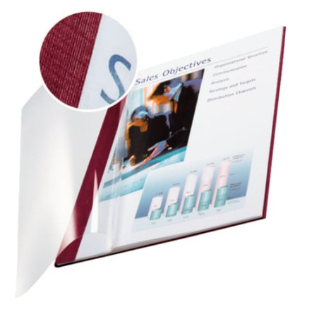 scatola 10 copertine impressbind 10,5mm bordeaux flessibile [74140028]