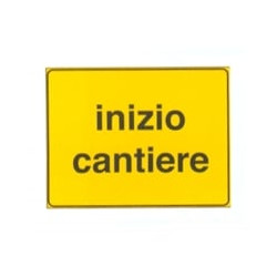 cartello stradale inizio cantiere 40x60 [dbverona ]