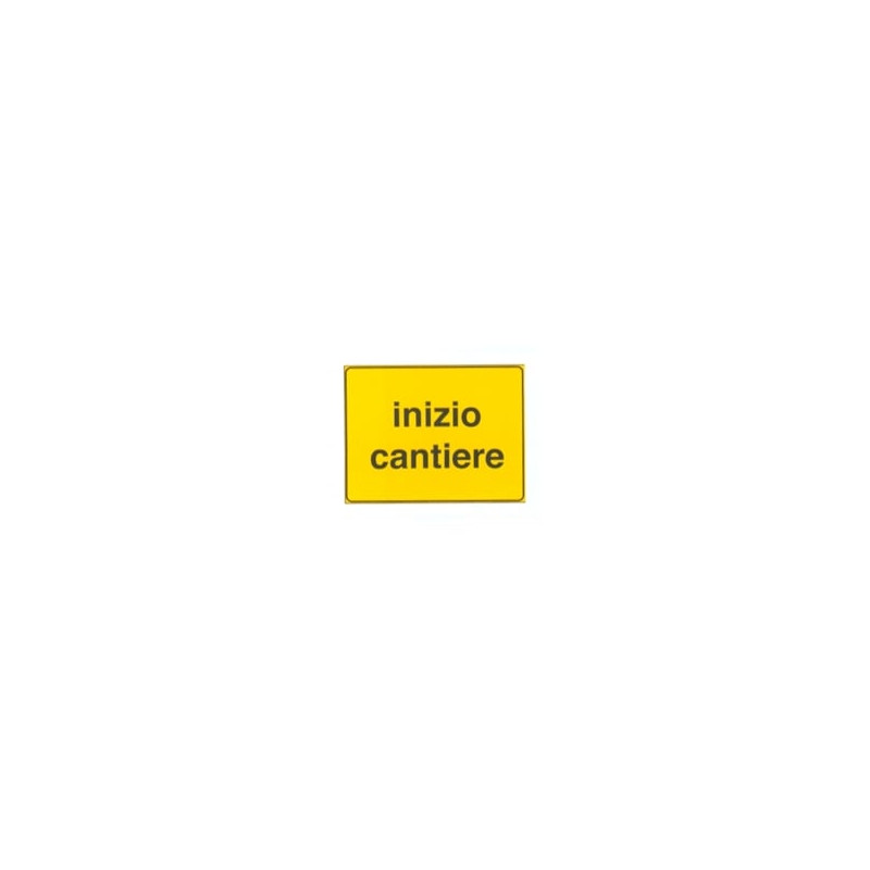 cartello stradale inizio cantiere 40x60 [dbverona ]