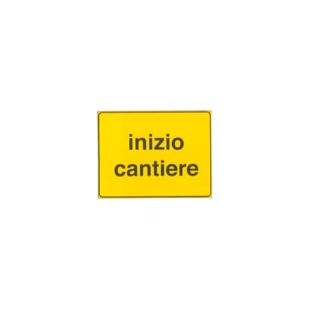 cartello stradale inizio cantiere 40x60 [dbverona ]