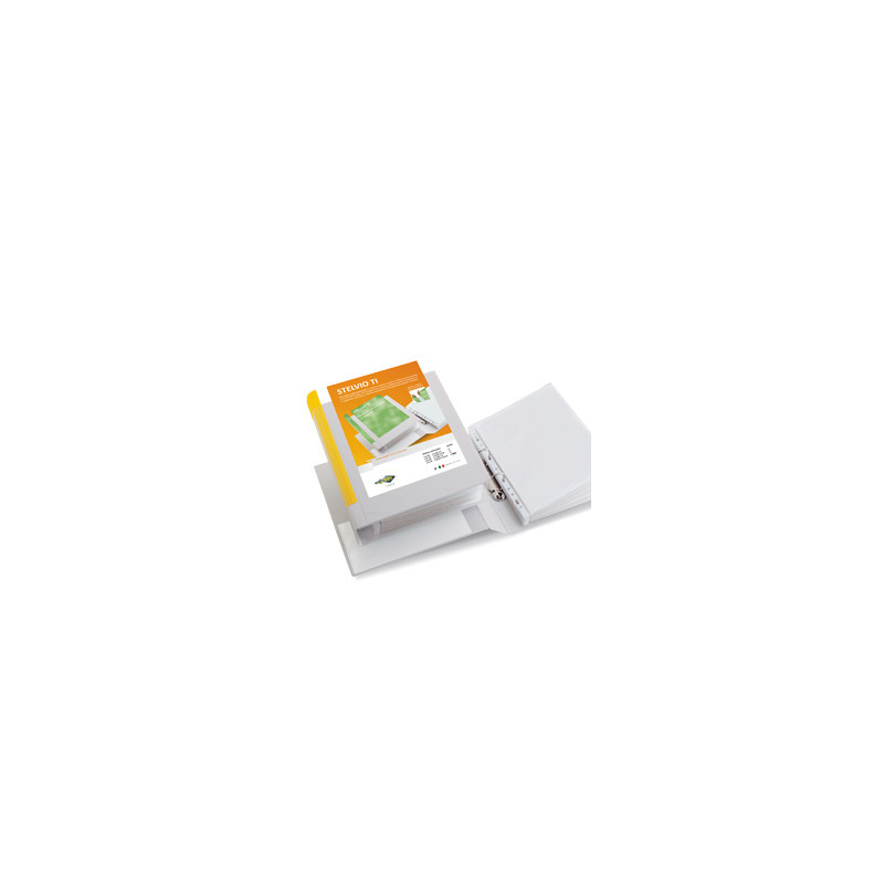 raccoglitore ad anelli sei rota stelvio ti 25 a5 4d bianco 15x21cm