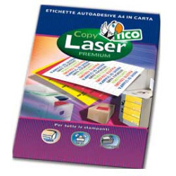 etichette tico giallo fluo 70 fogli a4 8 etichette/foglio 99,1x67,7