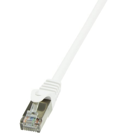 cavo di rete patch in cca schermato cat. 6 bianco f/utp 1 m bulk