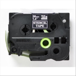 nastro etichettatrice brother 36mm x 3mt bianco stampa nero [ste161]