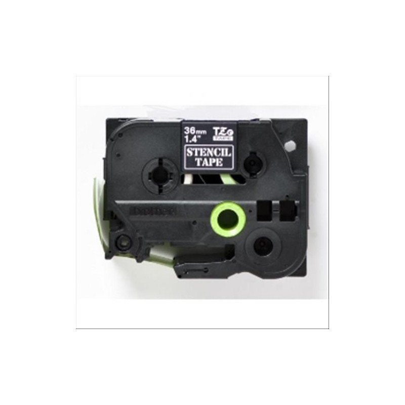 nastro etichettatrice brother 36mm x 3mt bianco stampa nero [ste161]
