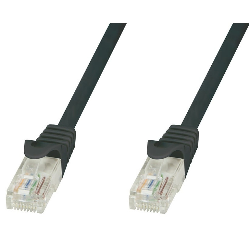 cavo di rete techly patch in cca cat.5e nero utp 5m