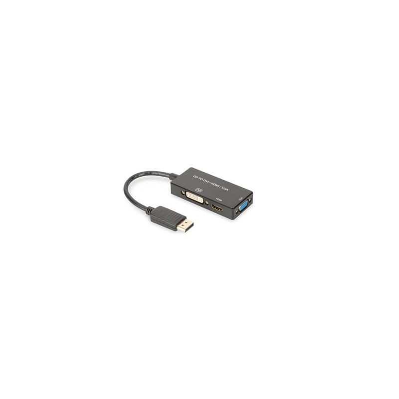 adattatore displayport assmann a hdmi/dvi/vga nero [ak-340418-002-s]